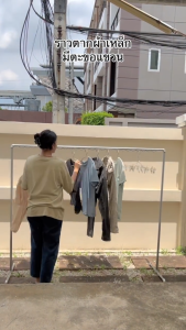 ราวตากผ้า ราวตากผ้าท่อเหล็ก หนา 25 มม. ยาว 120-180 ซม. สูง 150 ซม. ราวเหล็ก ราวแขวนผ้า ประกอบง่าย ราวตากผ้ากันน้ำ ติดตั้งง่าย ทนทาน และ ประหยัดพื้นที่