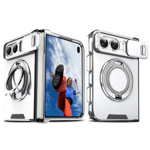 Case for iPhone Duo Dual Layer Case with Slide Camera Cover and Kickstand Ring