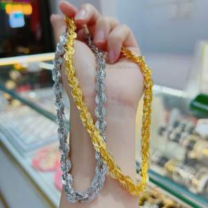 Dây chuyền xoắn lá LỚN 7ly có đủ size chạm khắc 4d Kami trang sức sỉ