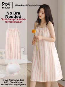 MiiOW | Sweet Loose Fitting Plus Size Sleep Dress with Bra Padding Lightweight