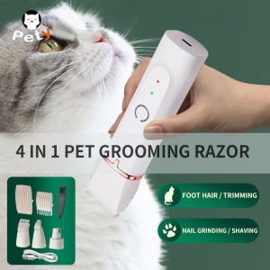 Pet Dog Razor Grooming 4-in-1 Razor for dog set Cat Hair Trimmer Low-noise Shaver USB Professional Shaving Set Waterproof