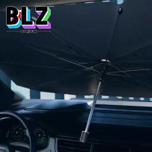 Bolizun Payung Pelindung Anti Panas Mobil Kaca Depan / Umbrella Sunshade / Ukuran terbuka 145x79cm