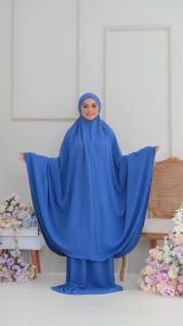 Qyara Store Fashion Mukena Dewasa Crinkle Airflow Jumbo 3in1 Resleting Terbaru Mukena Crinkle Kekinian