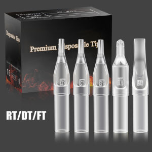 50pcs Disposable Tattoo Tips RT DT FT Transparent Assorted Plastic Tattoo Tubes Tip for RL RS M1 RM Tattoo Needle Accessories
