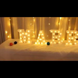 1pc LED Light Up Letters Light 16cm/6.3in Luminous English Alphabet Battery Operated Night Lamp Decorative Led Light Up Letters