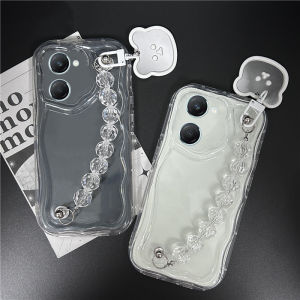 New Casing Realme P3 Ultra RealmeP3 Ultra RealmeP3Ultra 5G Hot Cartoon Creative Fashion Shockproof Lens Protection Phone Case with Cute Bear Beads Bracelet 2025