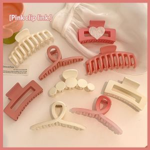 Pink Hair Clip Female Sweet Korean Style Hair Clasp Clip Elegant Large Shark Clip Hair Accessories