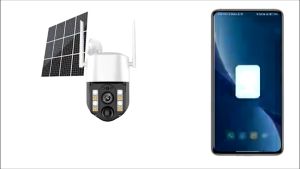 【 Local shipment 】 Home solar dual lens closed-circuit television camera V380 PRO WiFi/4G network camera Home wireless indoor and outdoor network telephone/full-color night vision/alarm high-definition 1080P