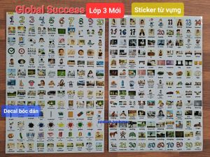 Sticker từ vựng tiếng anh lớp 3 Global (Mới)