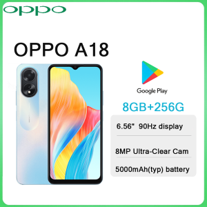 OPPO | OPPO A18 6.56" Screen 5000mAh Big Battery 8GB+256GB Fashion Android Phone Dual SIM Unlocked New Arrival Mobile Phone