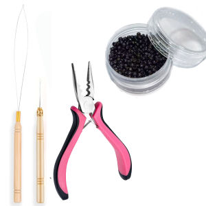 Hair Extensions Tools Kit: 1000pcs Nano Copper Hair Rings- Hair Extension Tool for Women Feather Extensions Wig tool