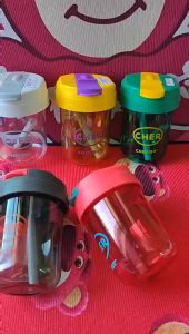 BabyShine Botol Minum Sedotan & Botol Minum Anak Lucu 300 ML Anti Tumpah Anti Pecah BPA FREE