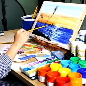 Acrylic Paint Set Oil Painting Textile Nail Fabric Glass Art Pigment 100ML School Supplies Color