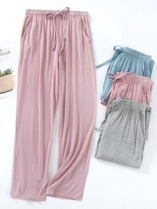 Modal Pajama Pants Womens Spring and Autumn Trousers Thin Loose Plus Size Yoga Pants Home Pants Pregnant Womens Postpartum Confinement Pants Summer