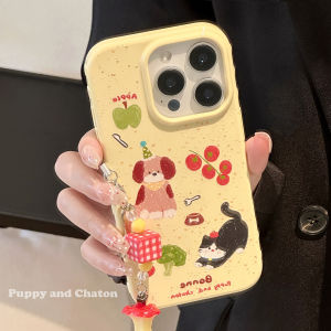 Smart AI Camera Key Package Cute Cartoon Cat Dog Phone Case for Apple 17 iPhone 17 Promax Soft Cover Protection for Camera Button