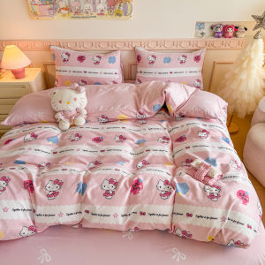 Pure Cotton Bedding Set for Girls Dormitory Bed Single Quilt Cover Three-Piece Sheet And Pillowcase Duvet Cover Four-Piece Set