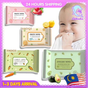 10Pcs Wet Tissue Tisu Basah Baby wipes Avocado Strawberry Lemon Carrot 宝宝湿纸巾 Kanak Children Baby Babies Bersih