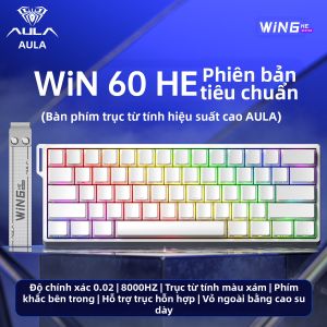 AULA | Bàn Phím Cơ Gaming Wolf Spider WIN60HE WIN68HE Khắc Cạnh Trục Từ Tính Tùy Chỉnh 60% RGB Cho Game FPS Valorant