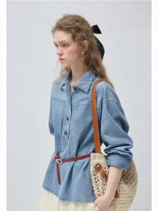 VEGA CHANG | Áo Sơ Mi Denim Lyocell