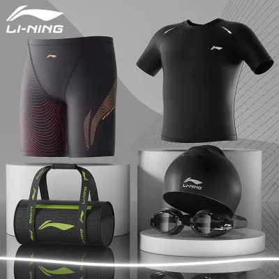 Li-Ning | Quần Bơi Nam Thiết Kế Lửng Ngang Gối Chất Vải Siêu Co Giãn