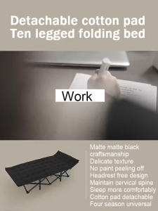 SWG Folding Bed With Foam Single Bed Reclining Chair Cloth Outdoor folding bed Crarry 300KG