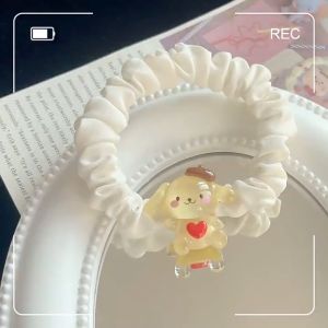 Tooyoo Cartoon Sanrio Cinnamoroll Dog Hair Ring Cute Sweet Girl Hair Rope Rubber Band Hair Accessories