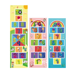 Childrens Hopscotch Mat Jump Ring Circle Grid Sports Training Sensory Integration Playground Equipment Home Fitness Aid