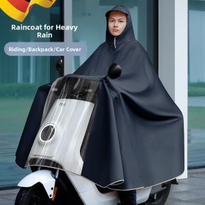 MONLEYTA | Thickened German Electric Vehicle Raincoat Waterproof Motorcycle Battery Electric Car Cover Adult Double Person Rain Shield