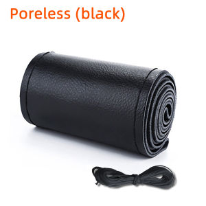 Yitong 1PC Non Slip Breathable Synthetic Leather Car Steering Wheel Cover DIY Manual Stitch Protective Cover Car Interior Parts