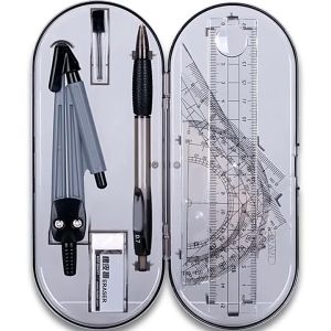 8PCS/Set Math Drawing Compass Ruler Kit for Architects Engineers Students