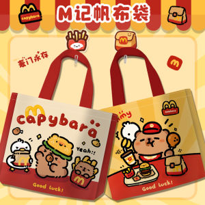 Large Capacity Canvas Bag Womens New Style Portable Handheld Tutoring Bag Zipper Shopping Bag Eco-Friendly Storage Organizer