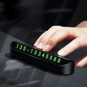 Bảng ghi số điện thoại ô tô gắn trên taplo xe dùng liên hệ khi dừng đỗ xe có nắp gập che số tiện lợi-HAUSE