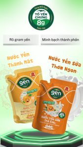 [Mới] Túi Vòi Xé Nước Yến Sữa Trái Cây Trẻ Em Gennest (Túi 100ml)