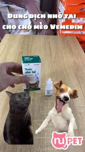 Dung dịch nhỏ tai Ear drops Vemedim cho chó mèo - Hỗ trợ tɾị viêm tai ngoài trên chó mèo