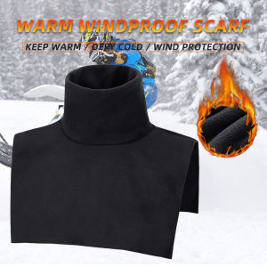 Black Winter Motorcycle Riding Skiing Thicked Skating Neck Warmer Cover Warm Scarf Windproof Camping Thermal Wrap Bib Headwear