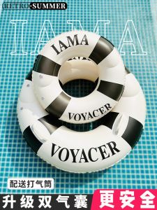 Safety Double Air Bag Adult and Children Swimming Ring Female Swim Ring Children Inflatable Underarm Swimming Ring with Handle Life Buoy Water Wing