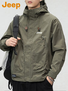 Jeep | Waterproof Warm Military Green Mens Jacket Workwear