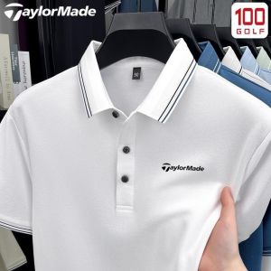 Genuine TaylorMade TaylorMade Golf Mens Short-Sleeved Quick-Drying T-Shirt High Elastic Sports Lapel Polo Shirt