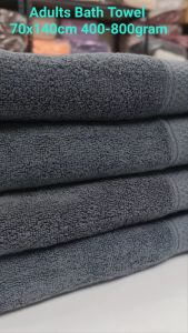 Elegant Hotel-Grade 100% Cotton Bath Towel Set - XXL Grey 70x140cm & 90x180cm - Soft & Absorbent