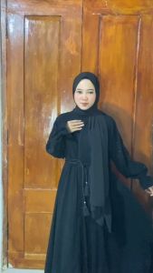 Abaya gamis tsamira gamis abaya polos payet abaya set hijab abaya umroh hitam