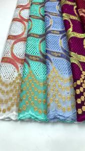 Kalume Nigerian Dry Cotton Lace Fabric 2025 High Quality African Swiss Voile Lace Fabric for Sewing Woman Dresses 5 Yards F2442