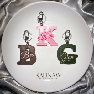 KALINAW Personalized Initial with Name Keychain/ Name Charm/ Giveaways I Premium 3D Printed PLA
