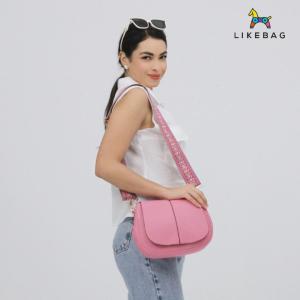 LIKEBAG fashion webbing exquisite crossbody bag with commuting layer zipper womens handbag simple temperament armpit single shoulder large capacity bag