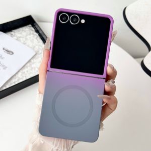 Luxury Gradient Soft Silicone For MagSafe Magnetic Phone Case For Samsung Galaxy Z Flip 8 7 6 5 4 3 Z Flip 7 FE Shockproof Cover