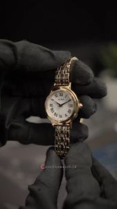 Jam Tangan Wanita Alba Fashion AH7EB2X1 Silver Dial Gold Stainless Steel Strap