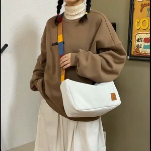 SFGB3604 กระเป๋าสะพายข้างสไตล์ญี่ปุ่นความจุขนาดใหญ่ผู้หญิง กระเป๋านักเรียนสายสะพายไหล่สีซิปกันน้ำ เรียบๆแต่สวยใส่ชิวๆ