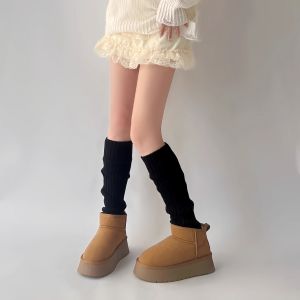 ถุงเท้าถักแบบยาวสำหรับผู้หญิง ถุงเท้าฤดูใบไม้ผลิฤดูใบไม้ร่วงฤดูหนาว ถุงเท้า JK แบบญี่ปุ่น ปกติ สีขาว ถุงเท้าสำหรับรองเท้า Loafers ถุงเท้าแบบยาว