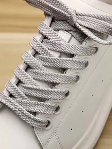 1 Pair Flat Shoelaces Double Layer Precision Weaving Shoe Lace Sports Shoes White Shoelace Used for 574 NB 327 Casual 26 Color