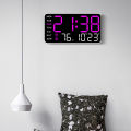 Large Digital Wall Clock Temp Date Week Display Remote Control USB Powered Table Clock Wall-mounted Dual Alarms LED Clocks. 