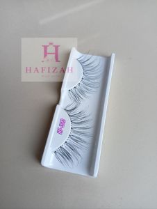 HAFIZAH bulu Mata Natural Hf-323 isi 12 Pasang Lusinan Gratis Tutup Mika Model Artisan size Panjang cocok untuk Jahit bulumata